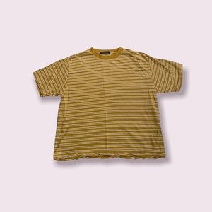 RARE NWOT Brandy Melville Aleena Mustard Yellow Striped Tee